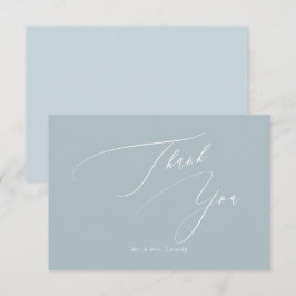 Dusty Blue DIY farben Luxe Script Vielen Dank Dankeskarte