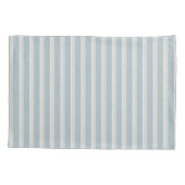 Dusty Blue Dove Gray Stripe Kissen Case Kissenbezug (Rückseite)