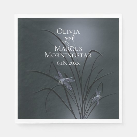 Dusty Blue Dragonfly Serviette (Vorderseite)