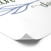 Dusty Blue Dusk Bäder auf diesem Weg Arrow Poster (Ecke)