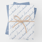 Dusty Blue Eid Mubarak Bilingual Geschenkpapier Set (Beispiel)