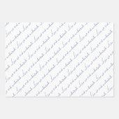 Dusty Blue Eid Mubarak Bilingual Geschenkpapier Set (Vorderseite)