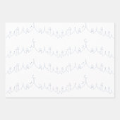 Dusty Blue Eid Mubarak Masjid Muster Design Geschenkpapier Set (Vorderseite 2)