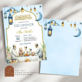 Dusty Blue Eid Ramadan Iftar Abendessen Islam Fami Einladung