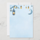 Dusty Blue Eid Ramadan Iftar Abendessen Islam Fami Einladung (Rückseite)