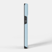 Dusty Blue Einfache Minimalistische Individuelle N iPhone Hülle (Rechte Seite)