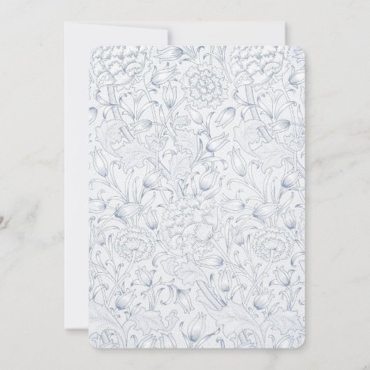 Dusty Blue Elegance Einladung (Rückseite)