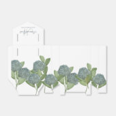 Dusty Blue Elegant Blue Floral Custom Wedding Geschenkschachtel (Ungefaltet)