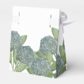 Dusty Blue Elegant Blue Floral Custom Wedding Geschenkschachtel (Rückseite)