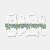 Dusty Blue Elegant Blue Floral Custom Wedding Geschenkschachtel (Ungefaltet)