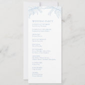 Dusty Blue Elegant Botanical Wedding Program (Rückseite)