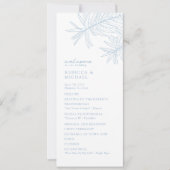 Dusty Blue Elegant Botanical Wedding Program (Vorderseite)
