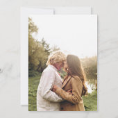 Dusty Blue Elegant Bow Save the Date Einladung (Rückseite)