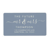 Dusty Blue Elegant Chic Future MR und MRS Adresse (Vorne)