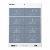 Dusty Blue Elegant Chic Future MR und MRS Adresse (Vorne)