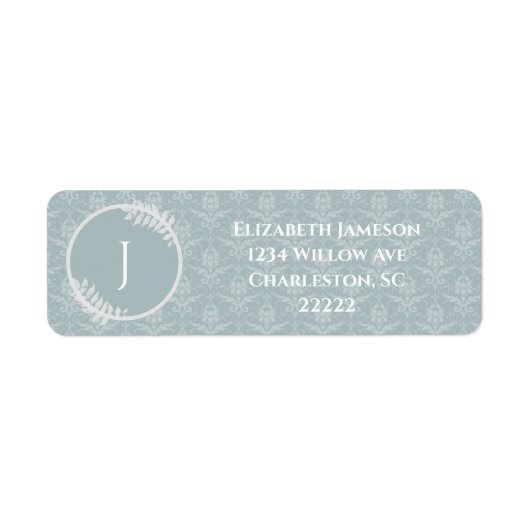 Dusty Blue Elegant Damask (Vorne)