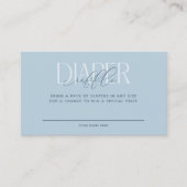 Dusty Blue Elegant Diaper Raffle Begleitkarte (Vorderseite)
