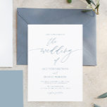 Dusty Blue Elegant Einladungen für Hochzeiten<br><div class="desc">Dusty Blue Elegant Einladungen für Hochzeiten</div>