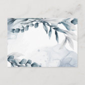 Dusty Blue Elegant Eukalyptus Wedding Details Begleitkarte (Rückseite)