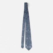Dusty Blue Elegant Formal Wedding Krawatte (Rückseite)