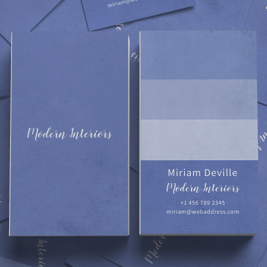 Dusty Blue Elegant Gradient Corporate Chic Visitenkarte