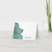 Dusty Blue Elegant Modernes Hydrangea Floral (Vorderseite)