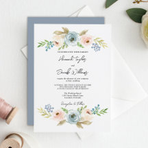 Dusty Blue Elegant Rustikale Hochzeit
