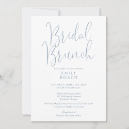 Dusty Blue Elegant Script Bridal Bunch Shower Einladung