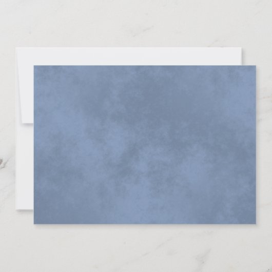 Dusty Blue Elegant Silver on White Brautparty Einladung (Rückseite)