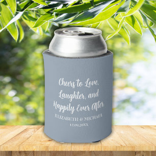 Dusty Blue Elegant Wedding Cheers to Liebe Dosenkühler