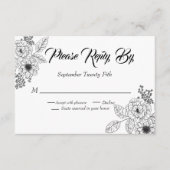 Dusty Blue Elegant White Gray Blumenherz Hochzeit Begleitkarte (Vorderseite)