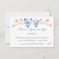 Dusty Blue Elegant White Gray Blumenherz Hochzeit