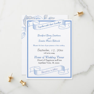 Dusty Blue Elegant White Gray Blumenherz Hochzeit Save The Date
