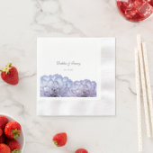 Dusty Blue Elegante Blumenhochzeit Serviette (Beispiel)