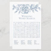 Dusty Blue Elegante Blumensuche (Vorne/Hinten)