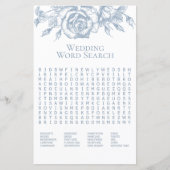 Dusty Blue Elegante Blumensuche (Vorderseite)