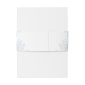 Dusty Blue Elegante Botanische Hochzeit Einladungsbanderole (Rückseitenbeispiel)