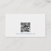 Dusty Blue Elegante Chinoiserie Hochzeitsdetails Begleitkarte (Rückseite)