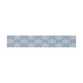 Dusty Blue Elegante Damask Einladung Bands Einladungsbanderole (Flach)