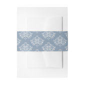 Dusty Blue Elegante Damask Einladung Bands Einladungsbanderole (Vorderseite Beispiel)