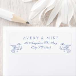 Dusty Blue Elegante Vintage Rose Wappen Hochzeit