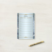 Dusty Blue Eleganto do List Post it Notes Post-it Klebezettel (Auf Schreibtisch)