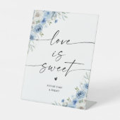 Dusty Blue Elvory Bridal Dusche Love ist süßes Zei Sockelschild (Vorderseite)