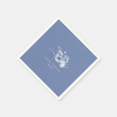Dusty Blue "Est. 2025" Hochzeit von Napkins Serviette (Ecke)