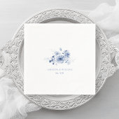 Dusty Blue "Est. 2025" Hochzeit von Napkins Serviette