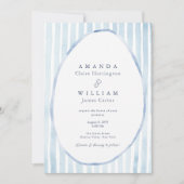 Dusty Blue Estate Wedding Invitation Einladung (Vorderseite)