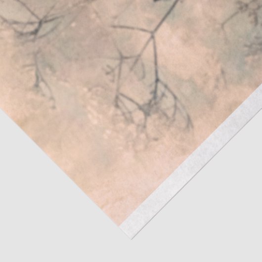 Dusty Blue Ethereal Natur Botanicals Hintergrund Seidenpapier (Ausschnitt)