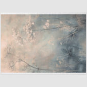 Dusty Blue Ethereal Natur Botanicals Hintergrund Seidenpapier (Vorderseite)
