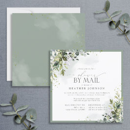 Dusty Blue Eucalyptus Botanical Showmail Einladung