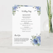 Dusty Blue Eucalyptus Botanical Wedding Program Programm (Rückseite)